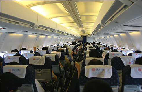 Poza avion Boeing 737 300, poza interior avion, poze cu avioane